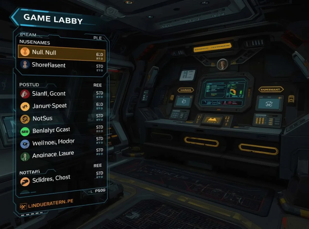 Suspicious Among Us usernames on a game lobby screen