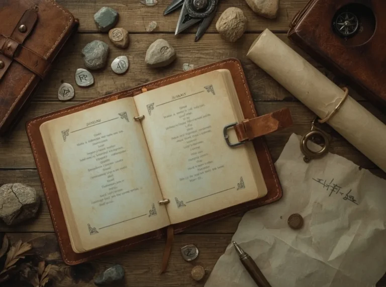 Fantasy name ideas with desert stones and runes