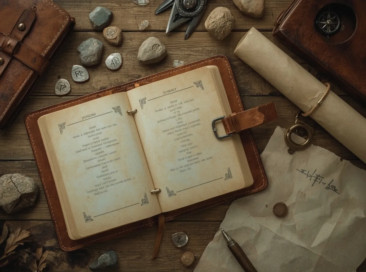 Fantasy name ideas with desert stones and runes