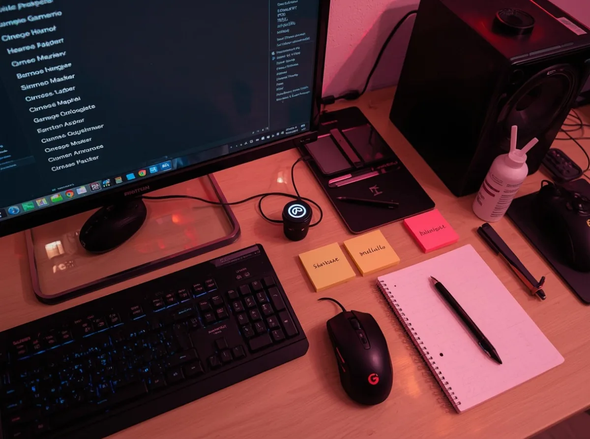 Simple gamer tag ideas on a desk screen