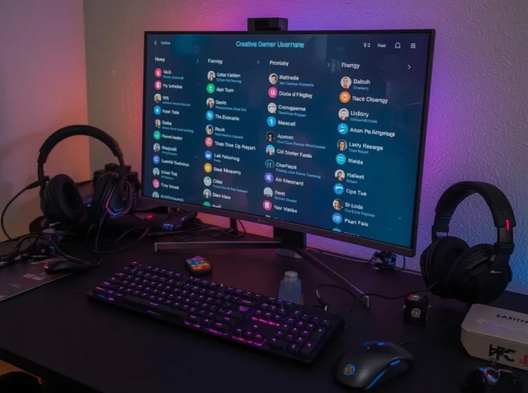 Funny gamer name ideas on a screen