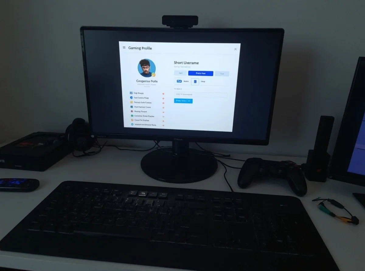 Minimal gamer tag list on a clean screen