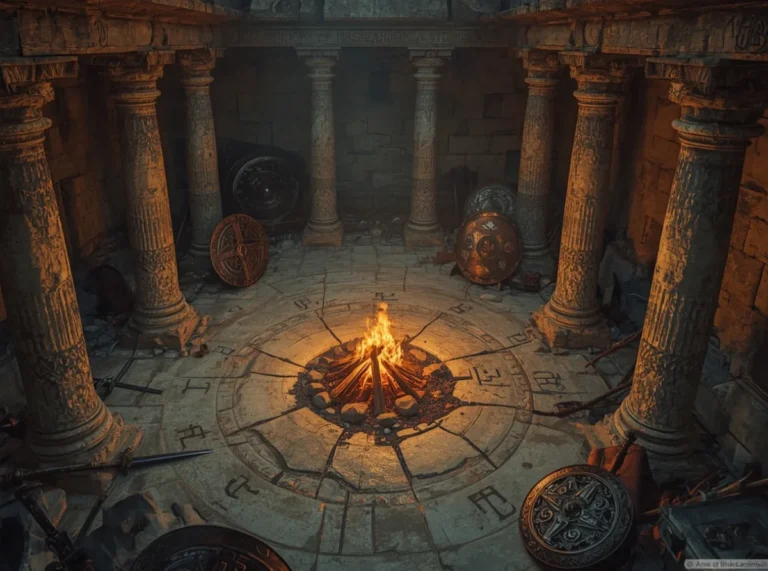 Ancient dark fantasy names on weathered stone