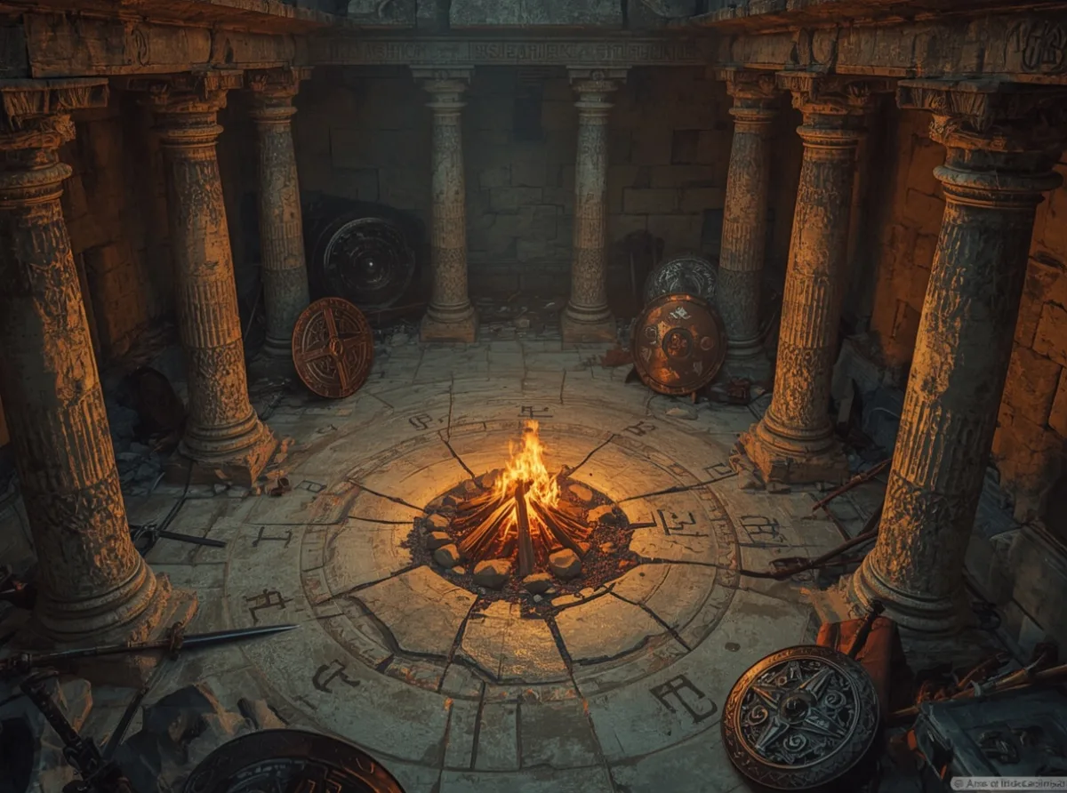 Ancient dark fantasy names on weathered stone