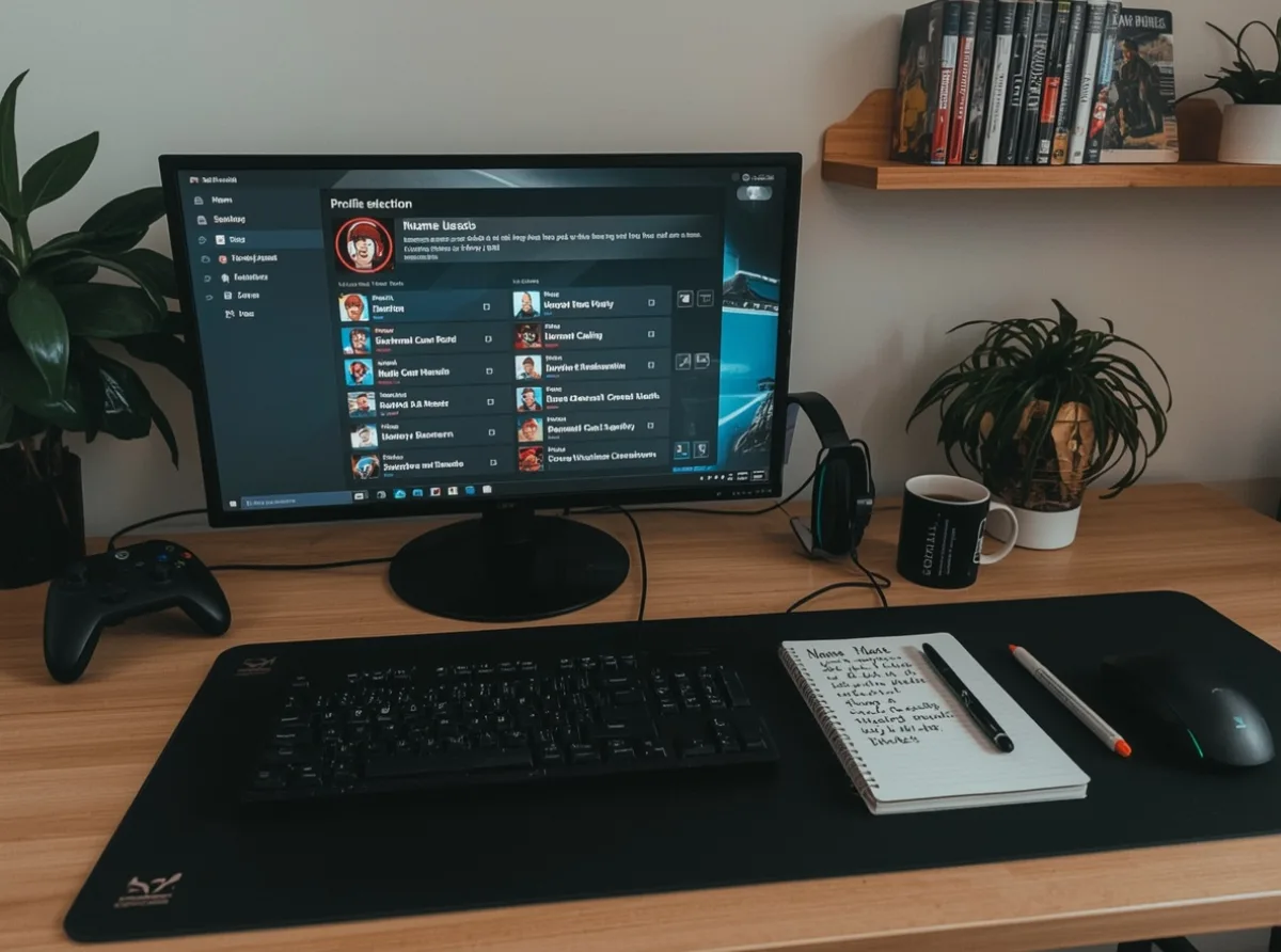 Clean gamer tags on a digital profile board