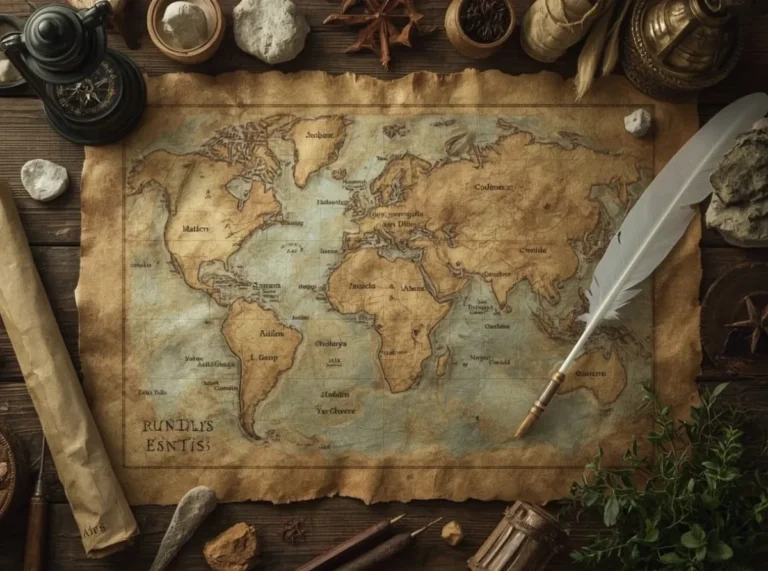 Fantasy name scroll beside WoW map