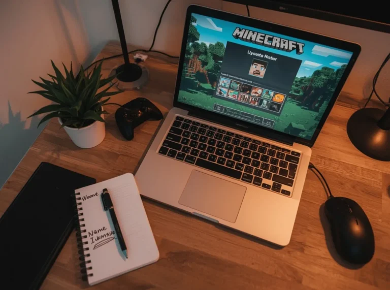 Minecraft username ideas on a clean game screen