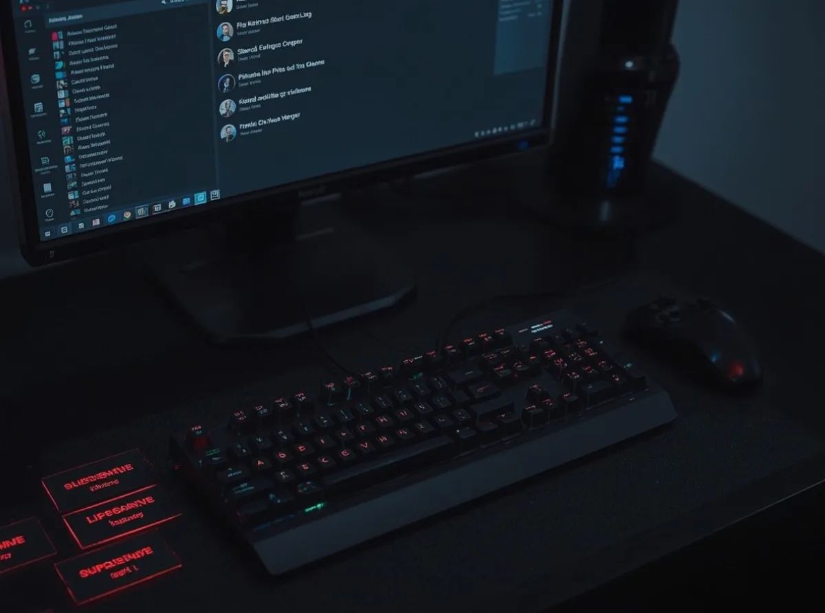 Clean gamer tags on a sleek interface