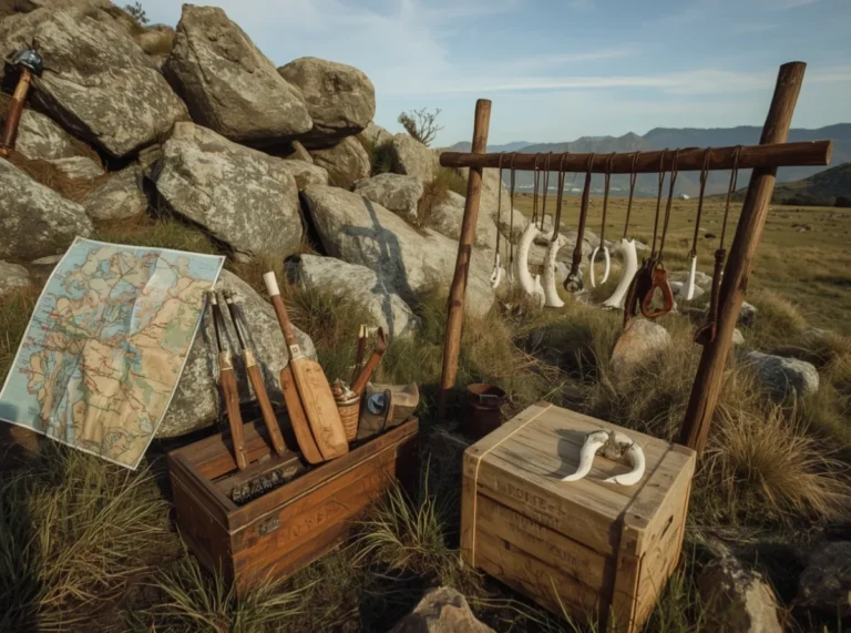 Monster Hunter name ideas beside a rugged camp
